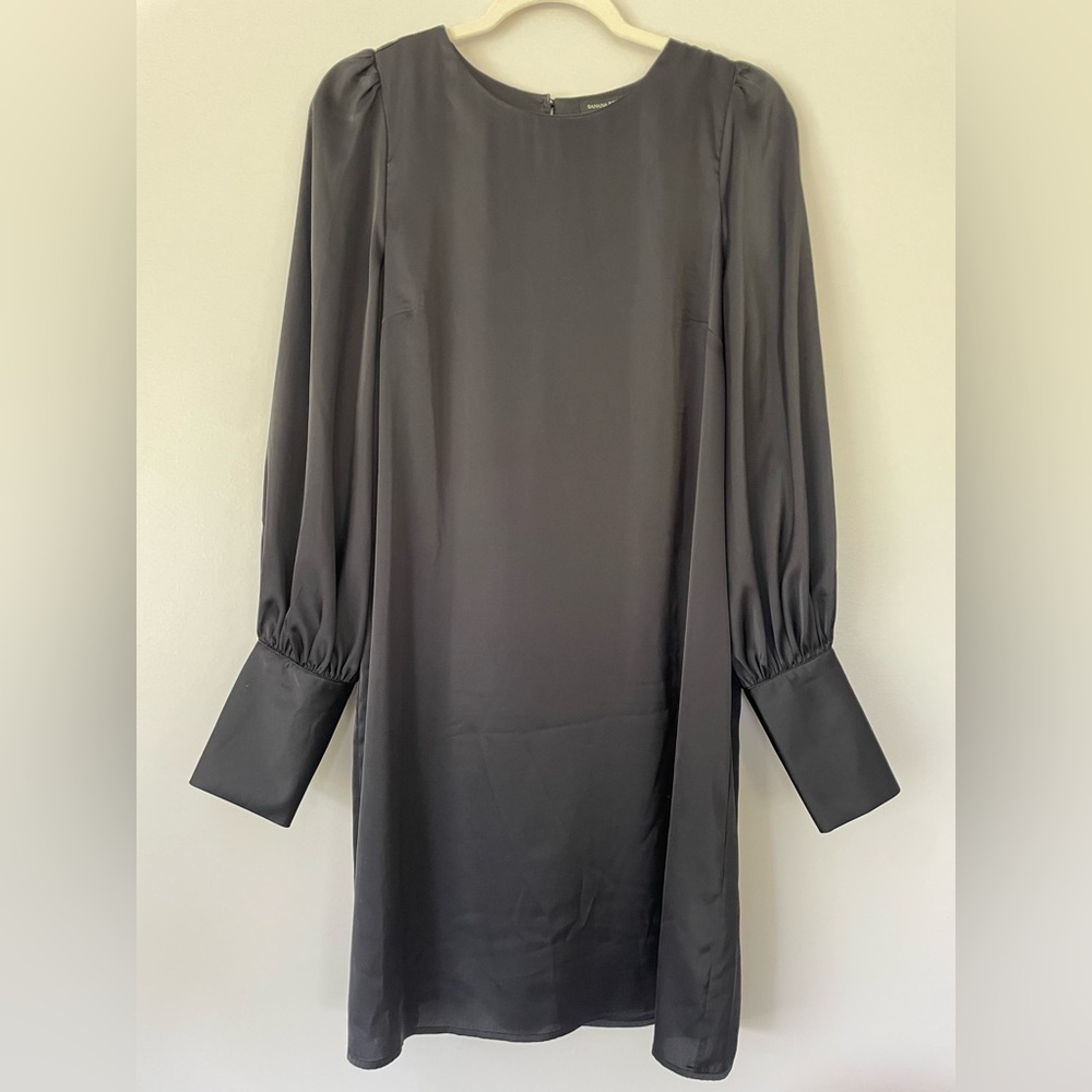 Banana Republic Charcoal Long Sleeve Dress